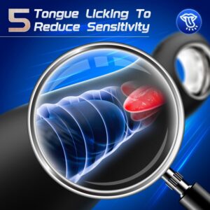 1pc Male Sex Toys - Large Male Masturbator for Penis Training and Extended Stamina, 10 Vibrations and Tongue Licking, Adult Toys