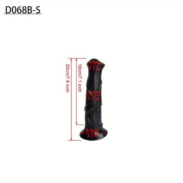 Black Horse Dildo Realistic Masturbator Animal Dildo with Suction Cup Monster Butt Plug Anal Plug Anal Sex Toys for Men Women Lesbian Gay Pleasure