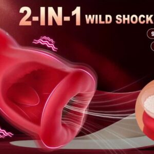 1pc Realistic Pocket Pussy Penis Training Masturbators Sex Toy For Men, Liquid Silicone Tongue Vibrator Rose Sex Toys With 3 Sucking & 9 Vibrating Modes, 360° Wrapping Sucking Vibrator Couple Sex Toys