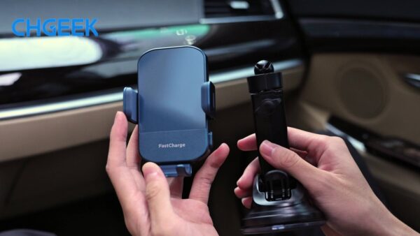 [Fast Charging | Wireless] CHGeek 15W Fast Charging Wireless Car Charger | Auto Clamping Car Charger Phone Mount Phone Holder - Black