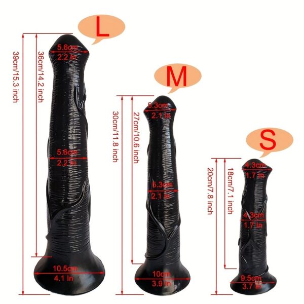 Black Horse Dildo Realistic Masturbator Animal Dildo with Suction Cup Monster Butt Plug Anal Plug Anal Sex Toys for Men Women Lesbian Gay Pleasure