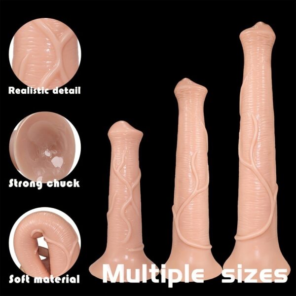 Black Horse Dildo Realistic Masturbator Animal Dildo with Suction Cup Monster Butt Plug Anal Plug Anal Sex Toys for Men Women Lesbian Gay Pleasure