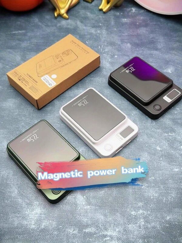 [Fast Charging Power Bank] 22.5W PD Fast Charging Power Bank 10000/5000mAh - Portable Wireless Charger, Magnetic Wireless Charging Pack, USB Type-C, LED Power Display, Rechargeable Lithium Polymer Battery For Android/iPhone Devices