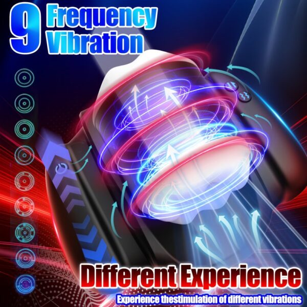 1pc Male Masturbator Automatic Suction Vibrator Telescopic Vibration Mini Handle Masturbator Cup Penis Massager Texture Soft Silicone Masturbator Cup 10 Frequency Vibration 3-speed Telescopic Masturbator Pocket Cup With Phone Holder And APP