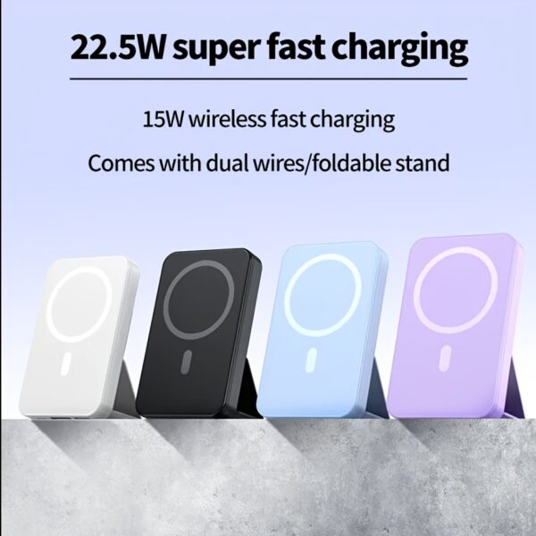 10, 000mAh Magnetic Portable Power Bank with LED Display – Fast Charging Battery Pack, Compact Design, and Convenient Power Solution for iPhone 16/15/14/13/12Pro/Pro Max/Plus/Mini