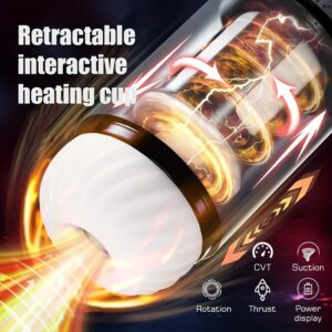 1pc Men'S Masturbation Cup Sex Toy - With 3-speed Variable Speed And 9-vibration Stretching/suction Mode; 3D Textured Penis Masturbation Cup, Used For Penis Stimulation, Valentine'S Day Gift