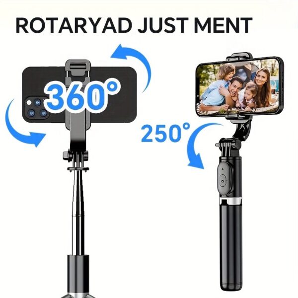 40-inch Extendable Phone Selfie Stick, Professional Floor Stand Designed for Live Streaming with Wireless Remote Control Smartphone Tripod, 360° Rotatable, Stable Anti-Shake Handheld Monopod Perfect for Travel and Outdoor Vlogging and Broadcasting, Suitable for iPhone/Android Smartphones