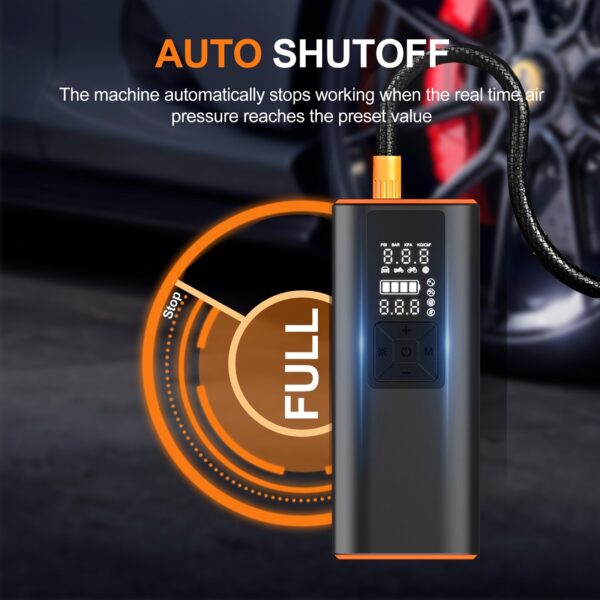 [Digital Tire Inflator] 150 PSI Portable Tire Inflator, Air Compressor Air Pump - Digital Pressure Gauge, Strong Light For Car, Motorcycle, Electric Bike, And Bicycle