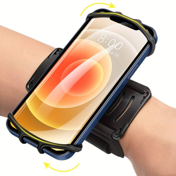 Universal 360° Rotating Wrist Phone Holder, Detachable Sports Arm Strap, Includes Key Clip, Fully Touch Screen Access, Compatible with Iphone 15/14/13/12/Pro/Pro Max/Xs/Xr/X/8/7/6 And Samsung Galaxy.