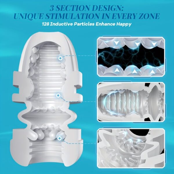 9 Sucking Modes 9 Stretching Modes Male Electric Masturbation Cup Penis Masturbator, Digital Display Male Adult Sex Toys 3D Realistic Texture Sex Toys Stroker