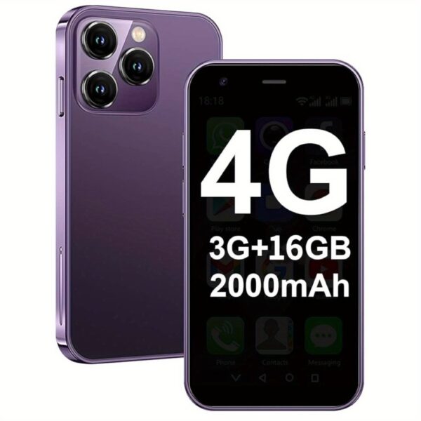 Smart Unlocked Android Phone A15Android 13 Phone 6GB+256GB 6800mAh, HD Screen 48MP+108MP Camera Phone, Face Unlocked With 5G Dual SIM Smartphone, Mini Gray 3+16GB