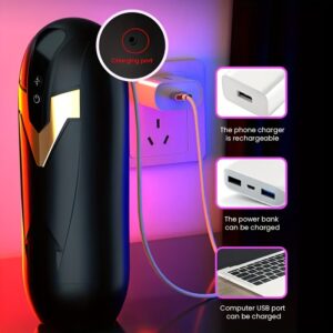 1pc Men'S Masturbation Cup Sex Toy - With 3-speed Variable Speed And 9-vibration Stretching/suction Mode; 3D Textured Penis Masturbation Cup, Used For Penis Stimulation, Valentine'S Day Gift