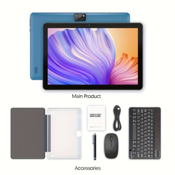 10 Inch Android Tablet, 2024 Latest Android 13 Tablet 7GB (3+4) RAM 64GB ROM, 512TB TF Expansion, 5G Dual Band WIFI6 Tablet, 2MP+8MP Camera, Stylus Without Electricity