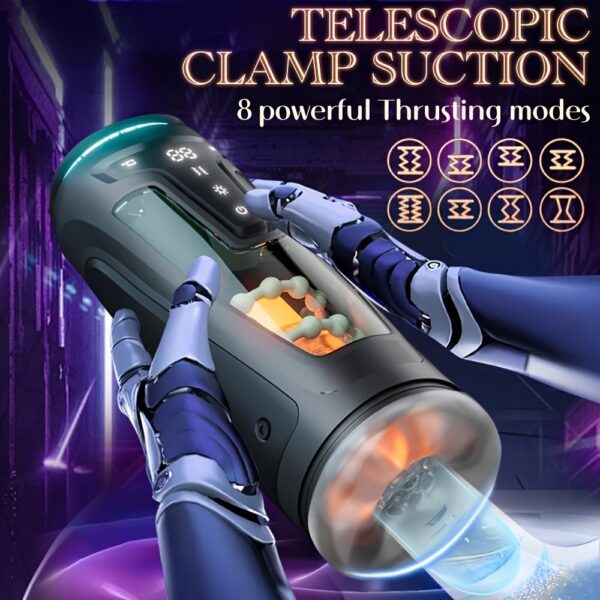 Fully Automatic Male Masturbator Airplane Cup, 9 Vibrations, 9 Stretch Sucks, 2 Heating Modes, TPE Material and 3D Texture Tunnel, Completely Wraps Penis, Accurately Stimulates Glans, Brings Wonderful Experience, Suitable for All Sizes, Easy to Clean, Male masturbators, adult products
