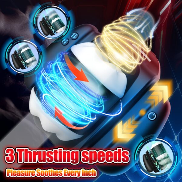 1pc Male Masturbator Automatic Suction Vibrator Telescopic Vibration Mini Handle Masturbator Cup Penis Massager Texture Soft Silicone Masturbator Cup 10 Frequency Vibration 3-speed Telescopic Masturbator Pocket Cup With Phone Holder And APP