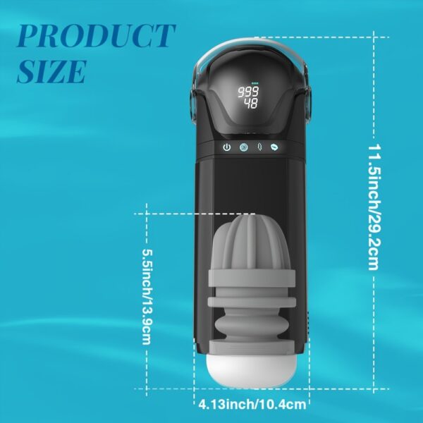 9 Sucking Modes 9 Stretching Modes Male Electric Masturbation Cup Penis Masturbator, Digital Display Male Adult Sex Toys 3D Realistic Texture Sex Toys Stroker