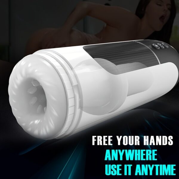 Automatic Male Masturbator Sex Toys For Men - Adult Toy Male Sex Toys With 7 Thrusting Modes, Hands Free Pocket Pussy Sex Machine With Wearable Strap