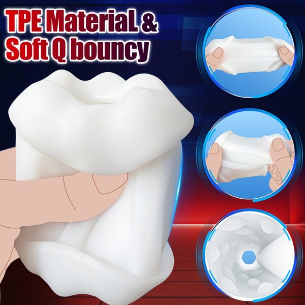 1pc Male Masturbator Automatic Suction Vibrator Telescopic Vibration Mini Handle Masturbator Cup Penis Massager Texture Soft Silicone Masturbator Cup 10 Frequency Vibration 3-speed Telescopic Masturbator Pocket Cup With Phone Holder And APP
