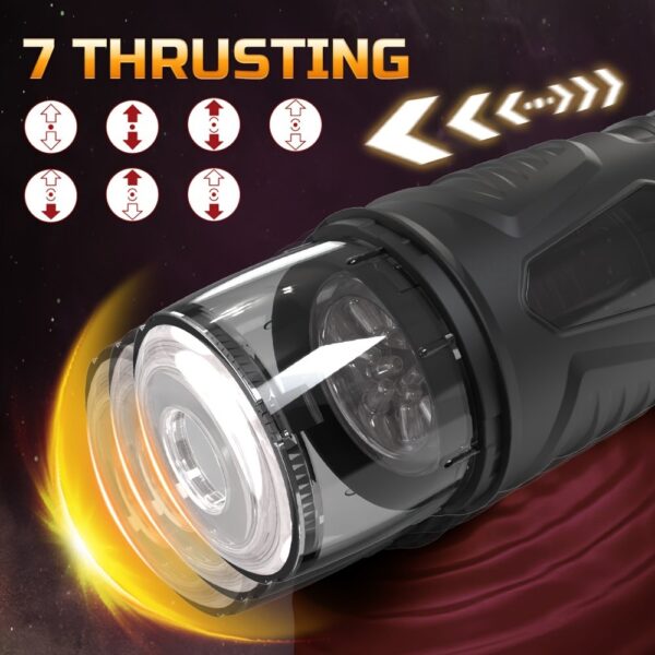 1pc Automatic Male Masturbator Sex Toys for Men, Adult Toy Male Sex Toys with 7 Thrusting & 7 Rotating Modes, Hands Free Pocket Pussy Sex Machine with Visual Window & Suction Base