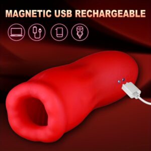 1pc Realistic Pocket Pussy Penis Training Masturbators Sex Toy For Men, Liquid Silicone Tongue Vibrator Rose Sex Toys With 3 Sucking & 9 Vibrating Modes, 360° Wrapping Sucking Vibrator Couple Sex Toys