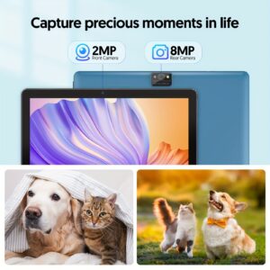 10 Inch Android Tablet, 2024 Latest Android 13 Tablet 7GB (3+4) RAM 64GB ROM, 512TB TF Expansion, 5G Dual Band WIFI6 Tablet, 2MP+8MP Camera, Stylus Without Electricity
