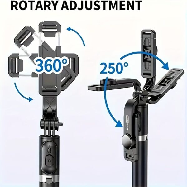 40 Inch Retractable Selfie Stick Professional Floor Tripod for Live Streaming, with Wireless Remote, 360° Rotation, Stable Anti-shake Design. Ideal for Travel Vlogs & Outdoor Live Streaming. Compatible with iPhone/Android Smartphones