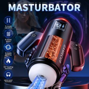 Male Masturbator Adult Sex Toys for Men Automatic Male Sex Toys Sex Toy Machine with 9 Vibration Patterns 4 Thrusting Modes 4 Suction Patterns, Blowjob Pocket Pussy Stroker Mens Masturbators Cup Pocket Pussy for Men