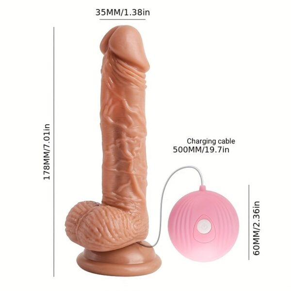 Artificial Dildo Telescopic Rotary Swing Dildo Liquid Silicone Remote Control Adult Toy With Suction Cup Simulated Penis Vibration Sex Toy