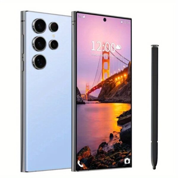 Ultra unlock smart 5G mobile phone, dual SIM, dual standby, 6.8-inch HD display, 8GB+256GB storage space, HD camera and 6, 500mAh battery, built-in stylus, support for global unlock, 2025 new Android 13 smartphone, face recognition, fingerprint unlock