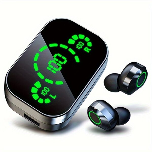 [HiFi Earbuds] HiFi Wireless Earbuds with Digital Display | Noise Reduction, 800mAh Lithium Battery, USB Type-C Charging, Volume Control, App Control, Durable Plastic Material, Anime Theme - Charger Not Included