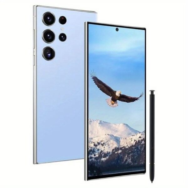 Ultra unlock smart 5G mobile phone, dual SIM, dual standby, 6.8-inch HD display, 8GB+256GB storage space, HD camera and 6, 500mAh battery, built-in stylus, support for global unlock, 2025 new Android 13 smartphone, face recognition, fingerprint unlock