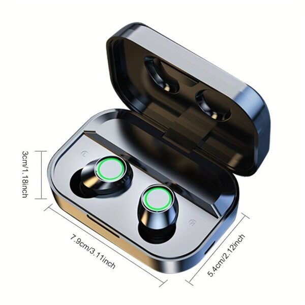[HiFi Earbuds] HiFi Wireless Earbuds with Digital Display | Noise Reduction, 800mAh Lithium Battery, USB Type-C Charging, Volume Control, App Control, Durable Plastic Material, Anime Theme - Charger Not Included