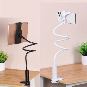2pcs Bedside Phone Holder - Mobile Phone, Tablet Desktop Stand, Flexible Wrapped Arm, 360 Degree Adjustable Clamp, Phone Holder, Lazy Holder, Flexible Long Arm Clamp Mount, Convenient, Lightweight, Multiple Folding.