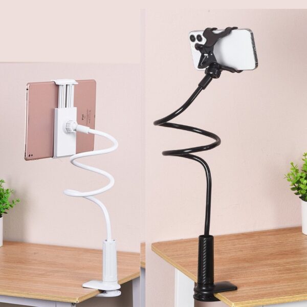 2pcs Bedside Phone Holder - Mobile Phone, Tablet Desktop Stand, Flexible Wrapped Arm, 360 Degree Adjustable Clamp, Phone Holder, Lazy Holder, Flexible Long Arm Clamp Mount, Convenient, Lightweight, Multiple Folding.