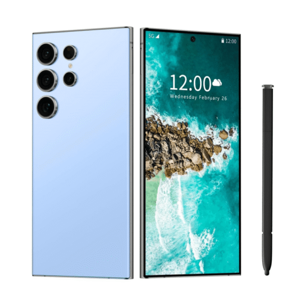 Ultra unlock smart 5G mobile phone, dual SIM, dual standby, 6.8-inch HD display, 8GB+256GB storage space, HD camera and 6, 500mAh battery, built-in stylus, support for global unlock, 2025 new Android 13 smartphone, face recognition, fingerprint unlock