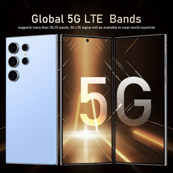 Ultra unlock smart 5G mobile phone, dual SIM, dual standby, 6.8-inch HD display, 8GB+256GB storage space, HD camera and 6, 500mAh battery, built-in stylus, support for global unlock, 2025 new Android 13 smartphone, face recognition, fingerprint unlock
